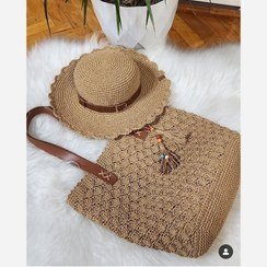  عکس کیف و کلاه حصیری زنانه