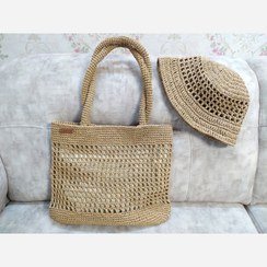 عکس کیف حصیری ساحلی
