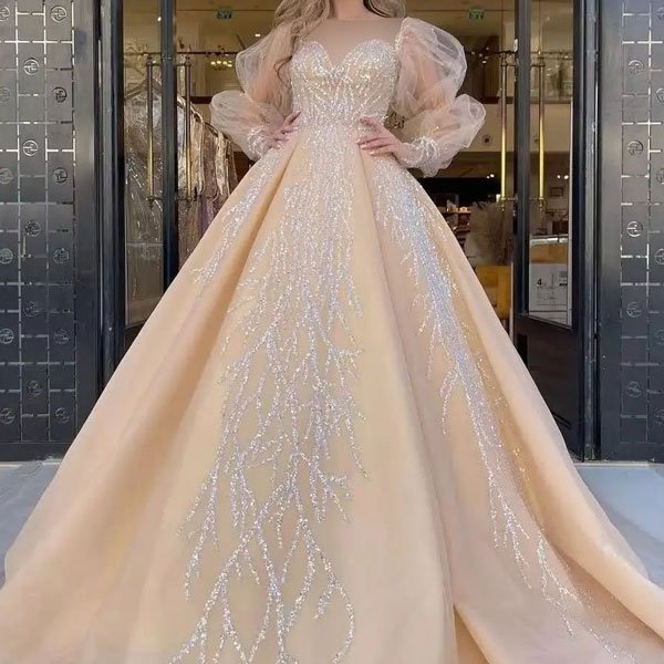 عکس لباس عروس پرنسسی باز