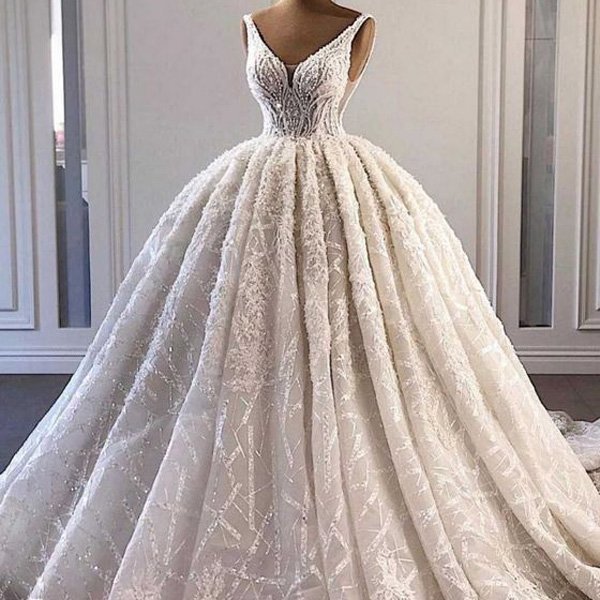 عکس لباس عروس پرنسسی باز
