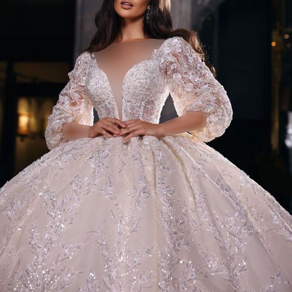 عکس لباس عروس پرنسسی باز