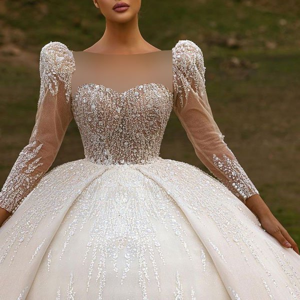 عکس لباس عروس پرنسسی باز