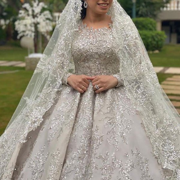 عکس لباس عروس پرنسسی رنگی