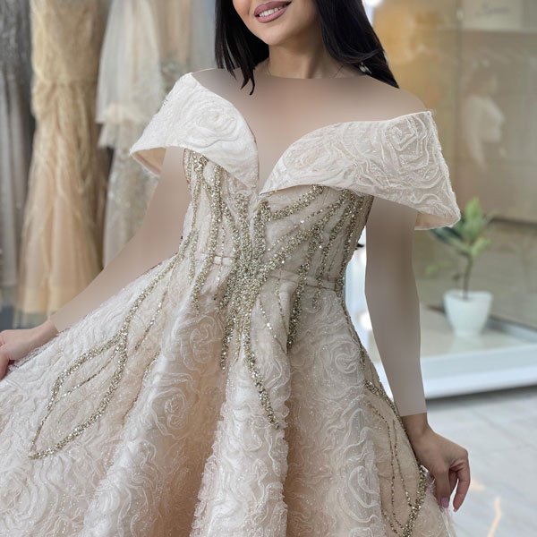 عکس لباس عروس پرنسسی رنگی