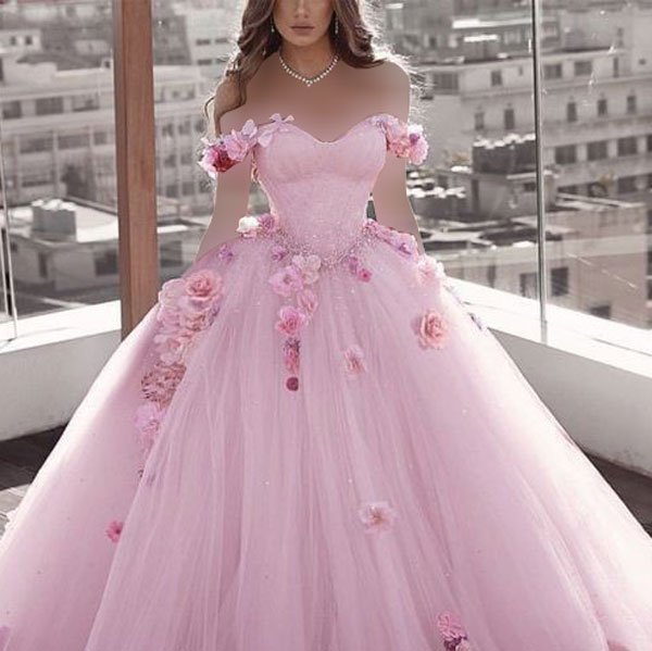 عکس لباس عروس پرنسسی رنگی