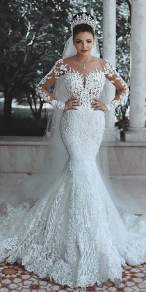 لباس عروس اروپایی ساده