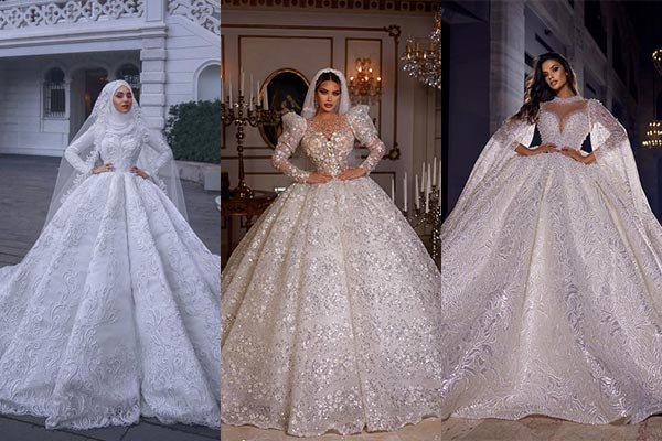 عکس لباس عروس لاکچری عربی