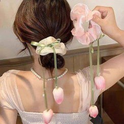  عکس کش مو ساتن طرح دار