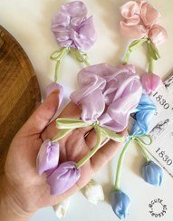  عکس کش مو ساتن طرح دار
