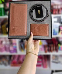  عکس ست کیف و کمربند مردانه چرم اصل