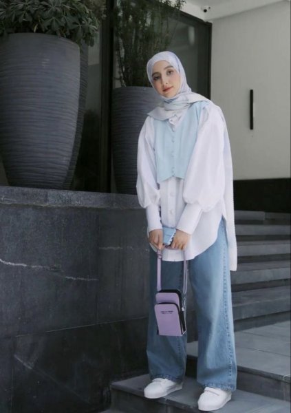تیپ با حجاب دخترانه شیک و با کلاس