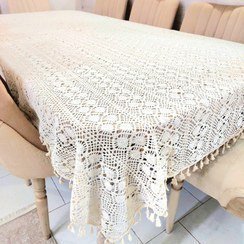  عکس رومیزی قلاب بافی با نخ ابریشم