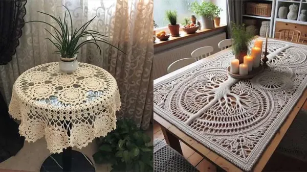  عکس رومیزی بافتنی جدید و ترند