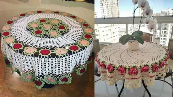  عکس رومیزی بافتنی جدید و ترند