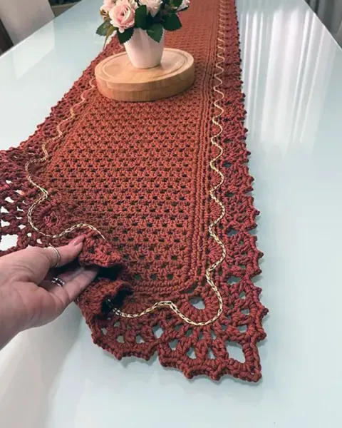 عکس رومیزی بافتنی شیک و لاکچری
