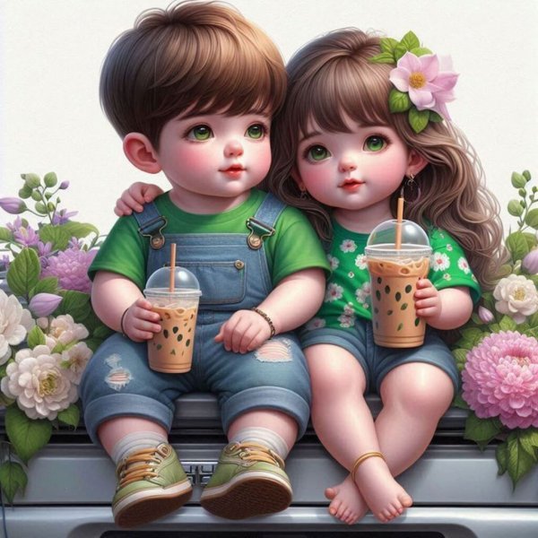  عکس خواهر برادری کارتونی