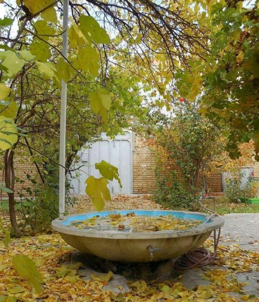  عکس حیاط قدیمی با حوض