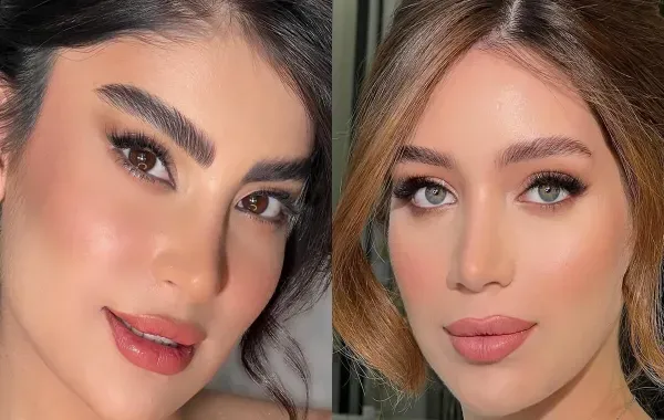  عکس دختر با ارایش ساده