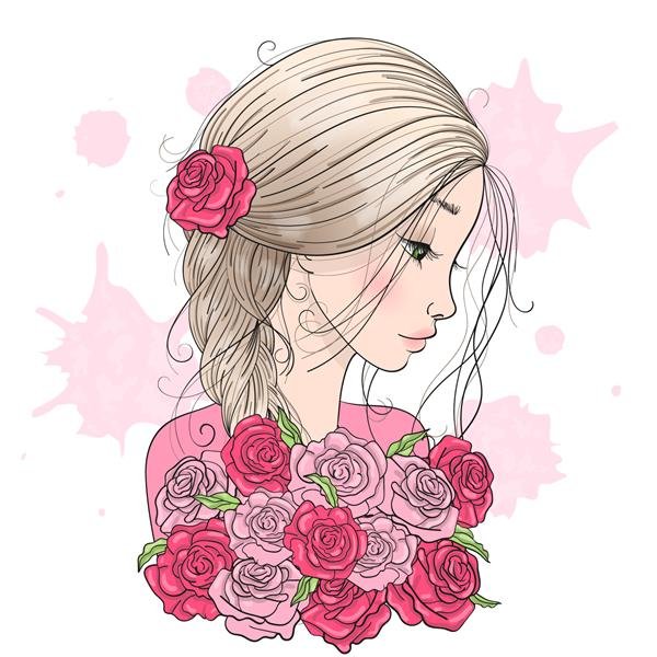 عکس دختر آرایش کرده کارتونی