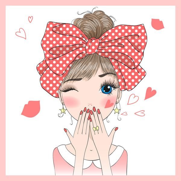 عکس دختر آرایش کرده کارتونی