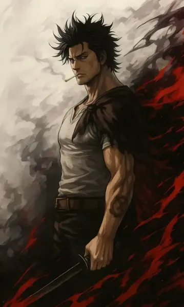  دانلود عکس انیمه شبدر سیاه Black Clover