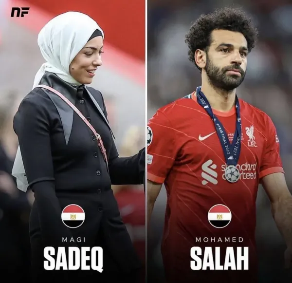  عکس محمد صلاح و همسرش در استخر