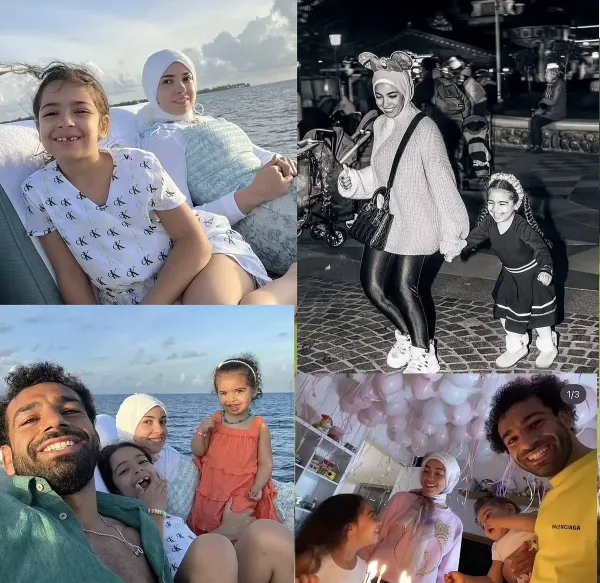  عکس محمد صلاح و همسرش در استخر