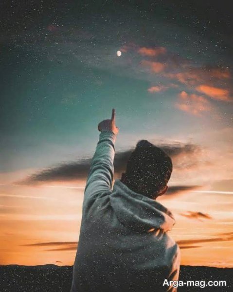  عکس دختر و ماه فانتزی