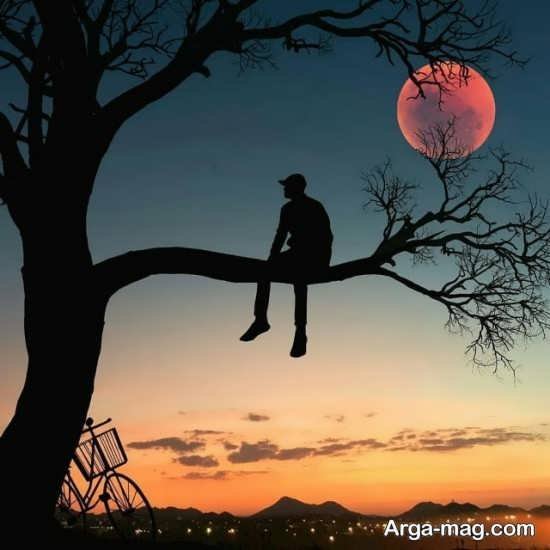  عکس دختر و ماه فانتزی