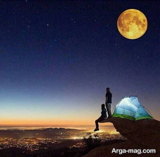  عکس دختر و ماه فانتزی