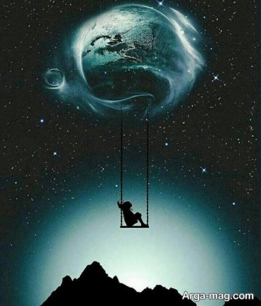  عکس دختر و ماه فانتزی