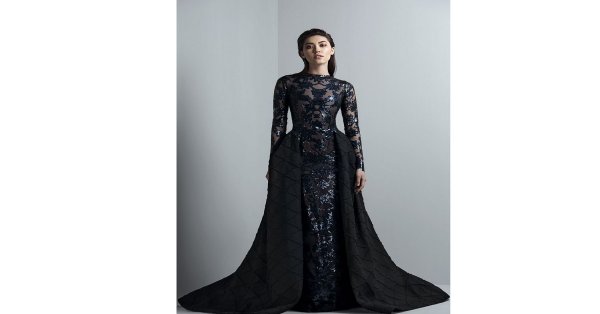 عکس لباس مجلسی مشکی ساده