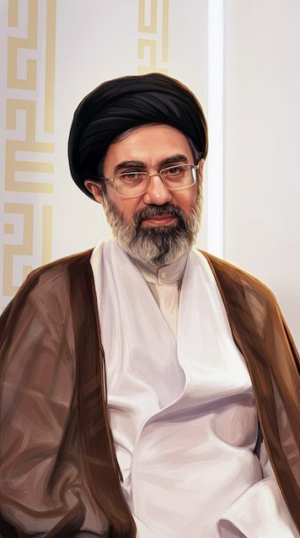 عکس سید مجتبی خامنه ای با تفنگ