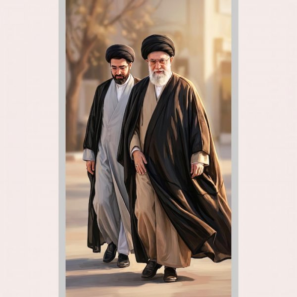عکس سید مجتبی خامنه ای با تفنگ