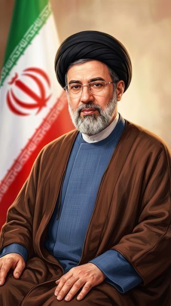 عکس سید مجتبی خامنه ای با تفنگ