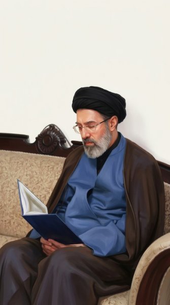 عکس سید مجتبی خامنه ای با تفنگ