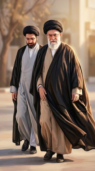 عکس سید مجتبی خامنه ای با تفنگ