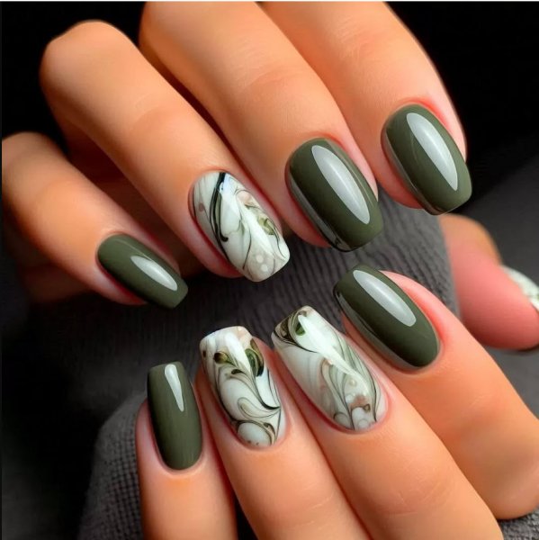  طرح ناخن شیک و باکلاس ۱۴۰۵ سبز