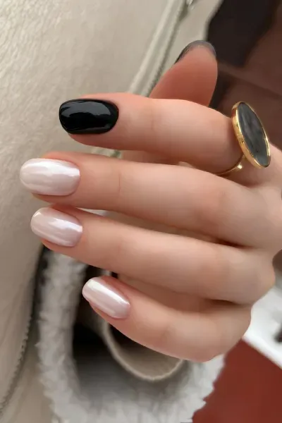  طرح ناخن شیک و باکلاس ۱۴۰۵ مشکی