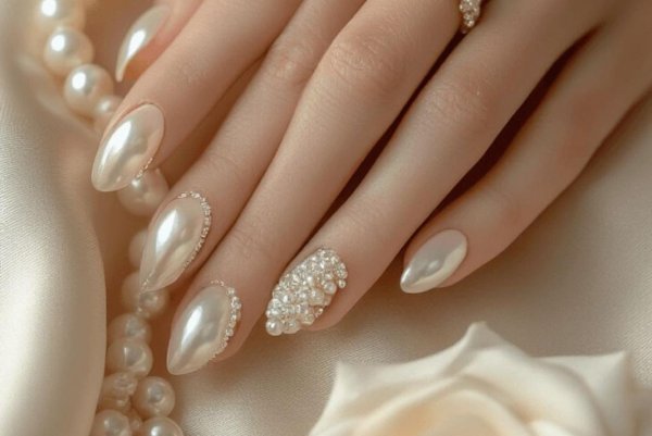 عکس مدل ناخن کروم جواهری