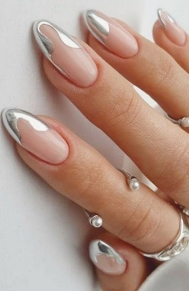 ناخن فرنچ شیک دخترانه
