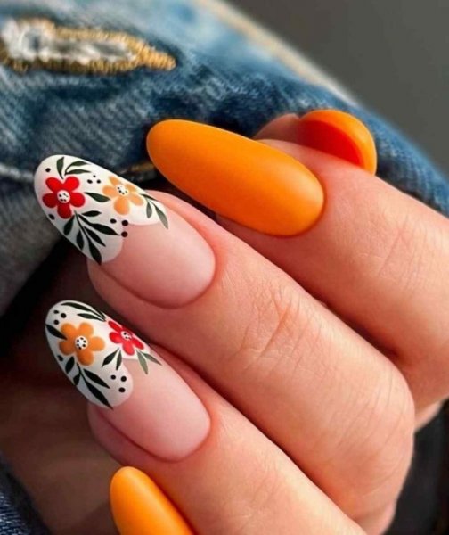 عکس طرح ناخن پاییزی شیک و باکلاس