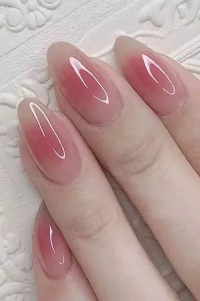  مدل ناخن کره ای پینترست آبی