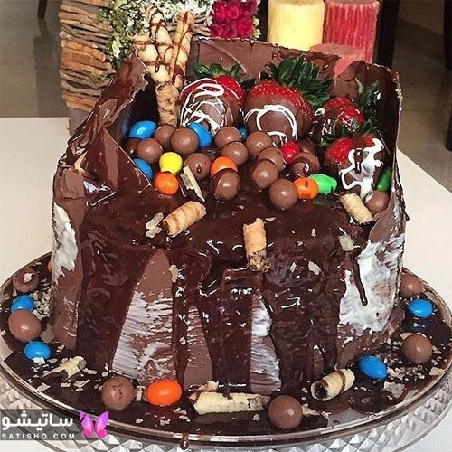  عکس کیک تولد شکلاتی پسرانه