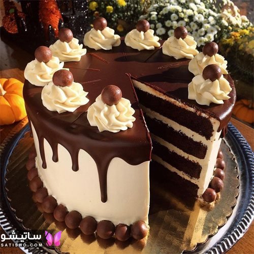  تزیین کیک شکلاتی تولد