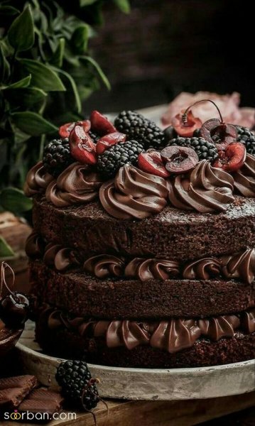  کیک تولد شکلاتی لاکچری