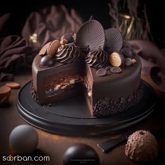  کیک تولد دخترانه شکلاتی فانتزی