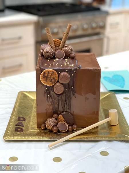  کیک تولد دخترانه شکلاتی فانتزی