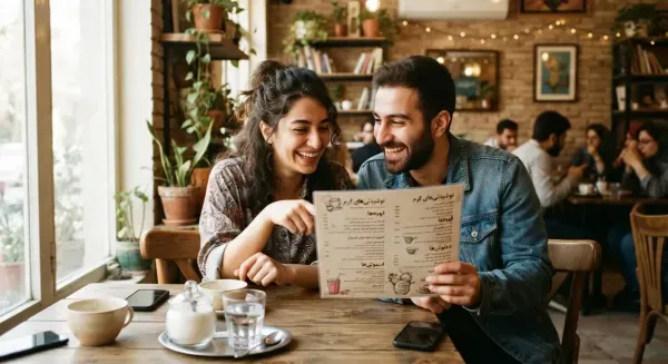  عکس کافه دونفره طبیعی
