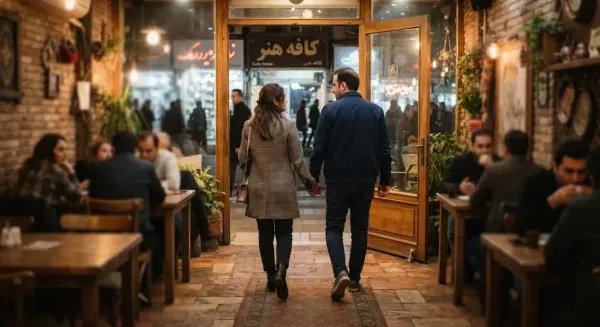  عکس کافه دونفره طبیعی